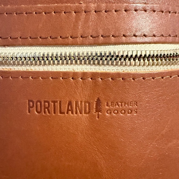 Portland Leather Laptop Backpack – Honey Full-Grain Leather Work Bag - Picture 2 of 5